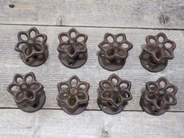 8 Coat Hooks Cast Iron Knobs Spigot Flower Hooks Hydrant Drawer Pull Rack - £21.92 GBP