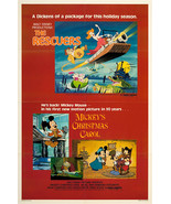 MICKEY&#39;S CHRISTMAS CAROL/THE RESCUERS RI-1983 folded O/S poster - €17,49 EUR