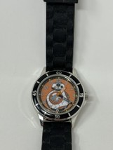 Star Wars Accutime Watch BB-8 Droid Black Rubber Band 5.5"-7.5" Untested - $11.95