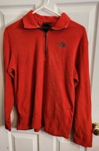 The North Face Pullover Red 1/4 Zip Micro Fleece Long Sleeve Men Size S AJGW - £11.98 GBP