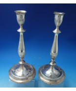 Gadroon by QR Sterling Silver Candlestick Pair 12&quot; Tall Vintage #2538 (#... - €680,48 EUR