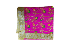 Rumala Sahib Double Set (Pink with Heavy Threadwork and Embroidered Gold... - $87.12