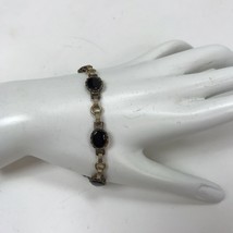 Vintage Bracelet 1/20th 12K Onyx Link Panel MCM Mod - £15.54 GBP