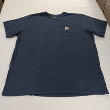 Carhartt K87-NVY Men's 2XL Tall Short Sleeve Pocket Workwear Blue Cotton T-Shirt image 15