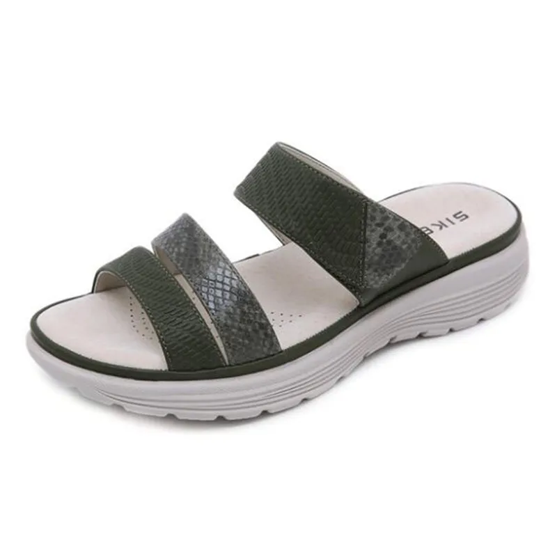 GKTINOO 2024 Summer Platform Flip Flops Fashion Beach Shoes Woman Anti-slip Leat - £194.34 GBP