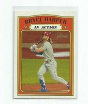Bryce Harper (Philadelphia) 2021 Topps Heritage In Action, Puzzle Back Card #14 - £7.58 GBP
