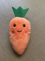 Smiling Orange Carrot Plush No tag Sewn in Eyes Felt top - $7.17