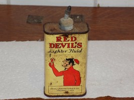 Vintage Red Devil’s Lighter Fluid 4 OZ Lead Top Can - $44.55