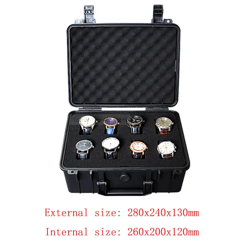 6/8/10 Slots  Box Plastic Watch Display cket Clock Suitcase Portable Organizer S - £68.48 GBP