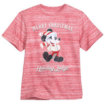 NWT Boys&#39; Official Disney S/S Mickey Mouse &quot;Merry Christmas&quot; T-Shirt Sz XS 4 - £15.50 GBP