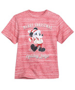 NWT Boys&#39; Official Disney S/S Mickey Mouse &quot;Merry Christmas&quot; T-Shirt Sz ... - £15.79 GBP