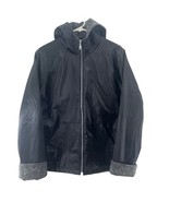 Giacca Gallery Company Hooded Zip Up Rain Jacket Black Women Size Medium - $14.99