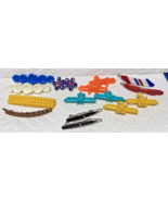 Lot 1 Vintage Hair Clips Barrette 70-80s Plastic Flower Bow Metal Pens A... - $22.28