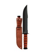 KA-BAR 2217 Big Brother 9.38" 1095 Cro-Van Part Serrated Leather Sheath - $178.19