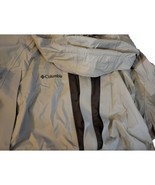 Mens Columbia Omni-Tech Waterproof Full Zip Hooded Rain Jacket LG in Tan... - $837.42 MXN