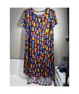 LuLaRoe Carly Dress- Light Bulbs Black Red Purple Gold White Womens Size... - $495.12 MXN