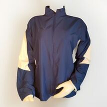 Softball Windbreaker Womens L Full Zip Sporty Jacket Blue Retro Active B... - $9.58