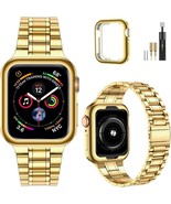 Miohhr Solid Stainless Steel Band Compatible with Apple Watch 44mm 42mm - $141.09 MXN