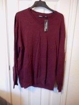 Men&#39;s Liz Claiborne Autumn Burgundy V Neck Sweater Size XXL  NEW - £17.75 GBP