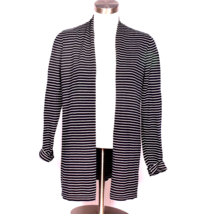 Joe Fresh Cardigan B&amp;W Stripe Open Front Size Medium - $13.33