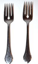 Oneida Stainless Summer Mist Salad Forks 6 1/8&quot; Wm A Rogers Autumn Glow 2 Pc Set - £5.93 GBP