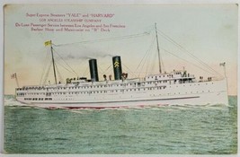 Los Angeles Steamship Company Super Express Yale and Harvard Postcard S16 - $11.95