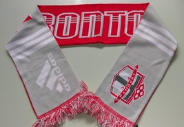 Adidas MLS Soccer Scarf Acrylic TORONTO F.C. RED LIGHT GRAY MLS Team League - £19.98 GBP