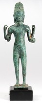 Antik Khmer Stil Stehend Bronze Bodhisattva Maitreya Statue - 37cm/38.1cm - £403.19 GBP