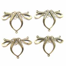 EleganceWithFlair -4- Antique gold Finish jewelry metal findings Stamping - £5.52 GBP