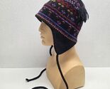 Vintage MERKLEY Headgear Wool Knit Beanie Black Yellow Red Ski Snow Hat ... - $39.50