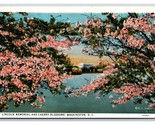 Lincoln Memorial and Cherry Blossoms Washington DC UNP WB Postcard P23 - £2.33 GBP