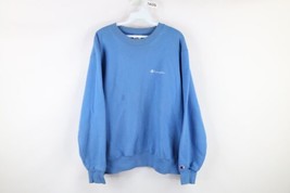 Vintage 90s Champion Mens Size XL Distressed Spell Out Crewneck Sweatshirt Blue - £39.65 GBP