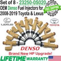 NEW Genuine DENSO x8 HP Upgrade Fuel Injectors for 2008-2011 Lexus LX570 5.7L V8 - £405.45 GBP
