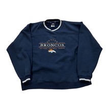 Vintage Pro Player Denver Broncos NFL Crewneck Blue Sweatshirt Men&#39;s Size Large - £27.52 GBP
