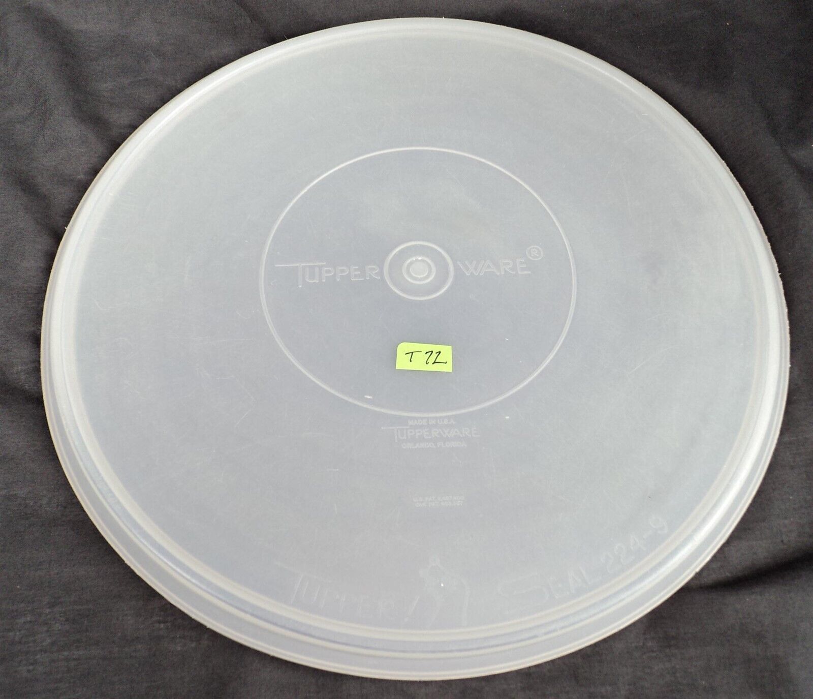 T72 Tupperware Replacement Round Container Lid - Clear Colorless - 12.75&quot; - $14.50
