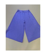 Slinky Brand Gaucho Pants Wide Leg Cropped Button Accent 1X Plus Lavende... - $21.66 CAD