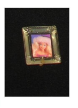 Clear Picture frame with Barbiedoll photo vintage dollhouse display Mattel  - $6.99