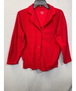 Cabelas Womens Red Fleece Button Up Sweater Size S Reg SKU 7368 - $32.71