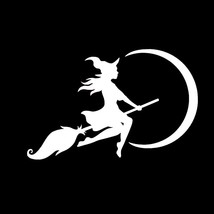 FUYOOHI Funny Stickers Exterior Accessories The Witch Flying To The Moon Creativ - £35.91 GBP