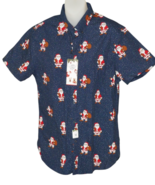 Denim &amp; Flower Ricky Singh Santa Clause Christmas Button Up Shirt Size M... - €16,76 EUR