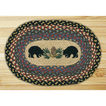 Capitol Importing Black Bears - 10 in. x 15 in. Hand Printed Oval Swatch - $936.90 MXN