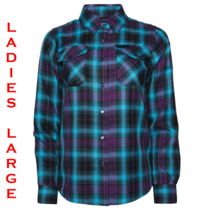 DIXXON FLANNEL x METALLICA RIDE THE LIGHTNING Flannel Shirt - Women&#39;s Large - $107.91