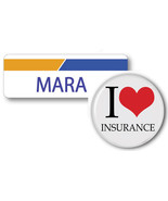 MARA PROGRESSIVE INSURANCE PIN BACK NAME BADGE &amp; BUTTON HALLOWEEN SHIPS ... - $317.03 MXN