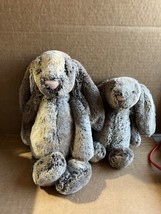 lot Jellycat London Bashful Cottontail Bunny Plush 16&quot; 12” Brown/Gray Lovey med - £19.85 GBP