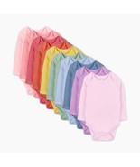 HonestBaby 10 Pack Long Sleeve Bodysuits 100% Organic Cotton Rainbow 0-3... - $75.77 CAD