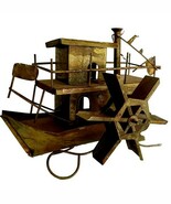 Boat Water Mill Handmade C1960-70 MCM Antique Metal Nautical Music Box SS - $1,288.00 MXN