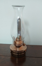 Vintage Brass Oil Lamp with Brass Wall Bracket - $17.82