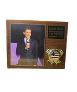 Barack Obama Picture Plaque Commemorative Limited Edition 44th Wooden De... - $26.19 CAD