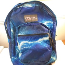 Jansport Trans Supermax Backpack It&#39;s Electric Lightning Blue laptop sleeve bag - £21.58 GBP