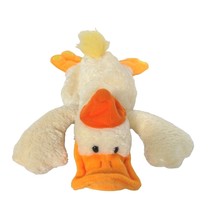 Fiesta Yellow Lying Duck Orange Cap Worlds of Fun Plush Stuffed Animal 12&quot; - £16.37 GBP